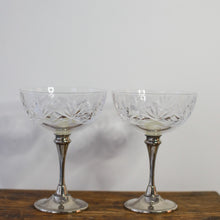Load image into Gallery viewer, Pair of Silver Champagne Coupes
