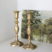 Load image into Gallery viewer, Pair of Tall Brass Candlesticks
