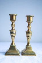 Load image into Gallery viewer, Pair of Small Brass Candlesticks
