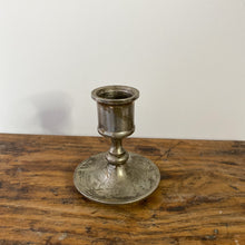 Load image into Gallery viewer, Small silver candlestick holder
